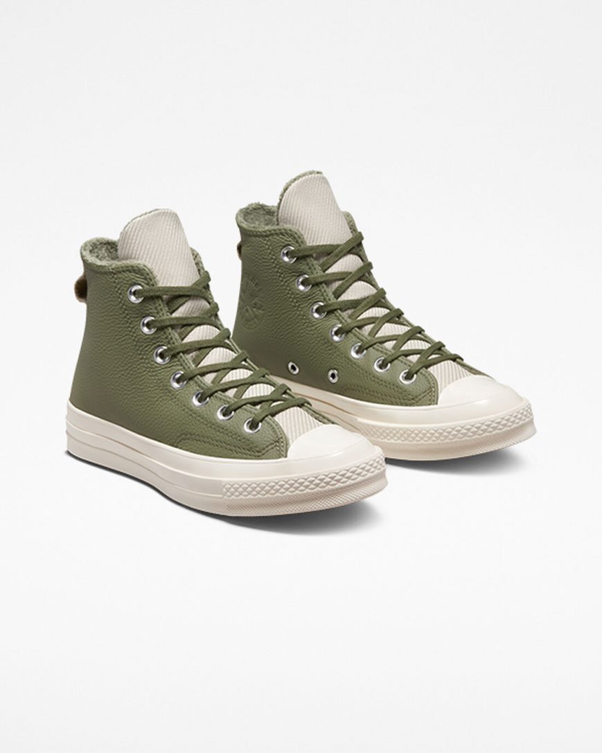 Pánské Boty Vysoké Converse Chuck 70 Counter Climate Olivy Zelené | CZ TBUO75